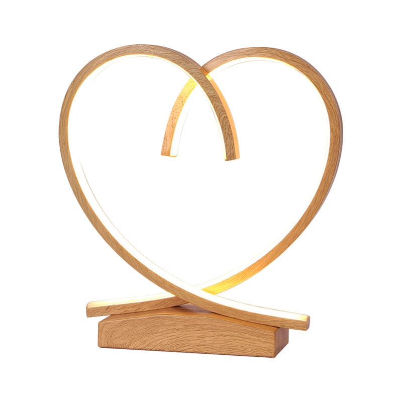 LoveNest – Trä-nattduksbord med hjärtformade accenter