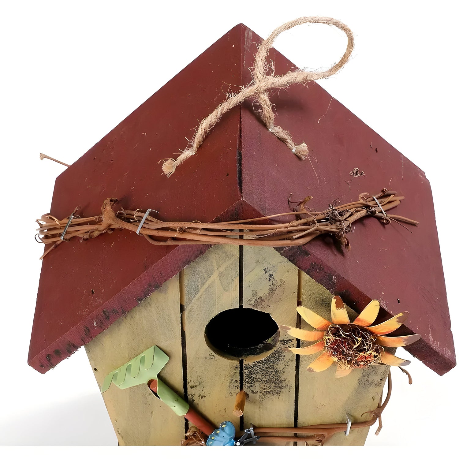 GardenPerch Nest - Dekorativt Trä Hängande Fågelhus