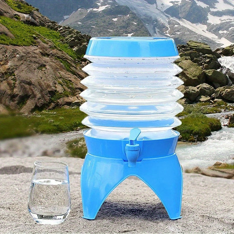 Carvallo Vattenkanna AquaFold 3.5L | Med kran | Kompakt & Lätt | För camping, resor & utomhus