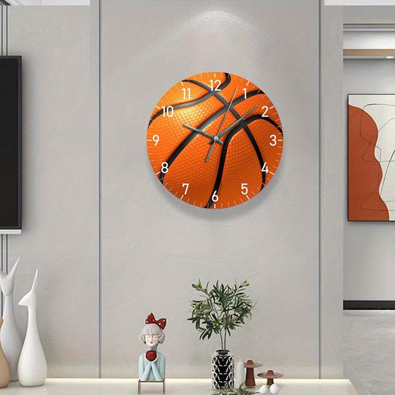 HoopsTime - Stille Basketbollar Klocka, Batteridriven