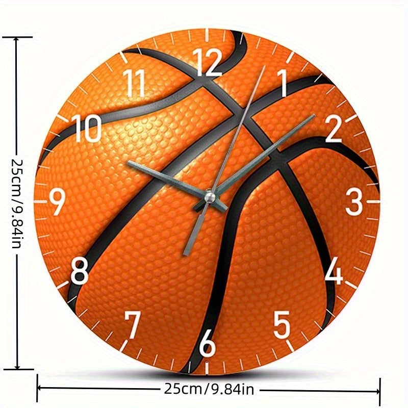 HoopsTime - Stille Basketbollar Klocka, Batteridriven