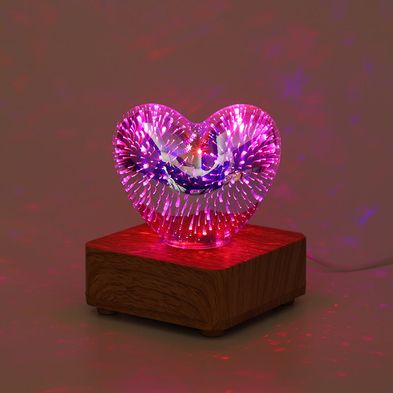 LoveLight - 3D Hjärta Fyrverkeri LED Nattlampan, USB-driven