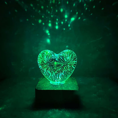HeartGlow - 3D Hjärta LED Nattlampa, USB-driven Stämningsbelysning