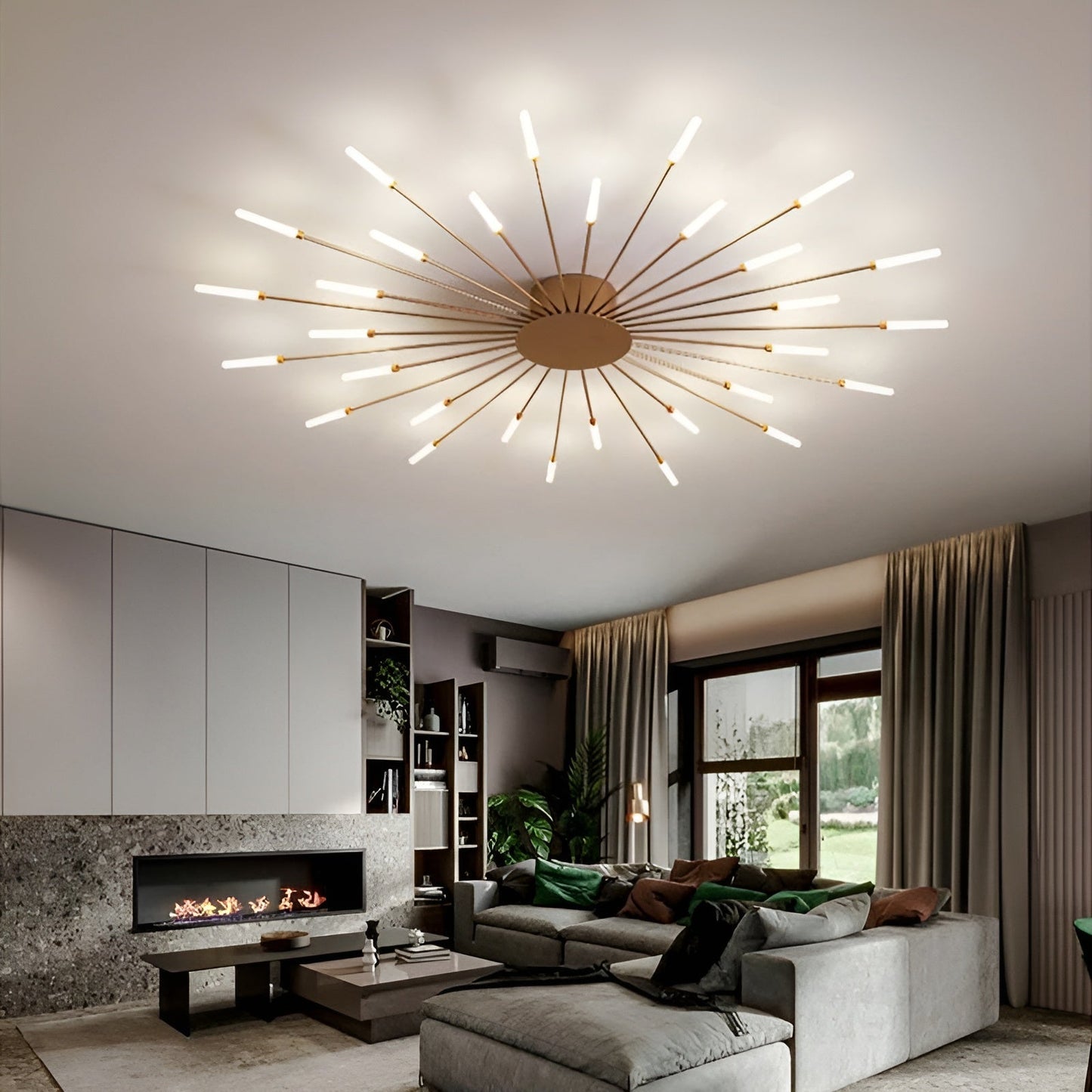 CelestialArc Light - Modern Fyrverkeri LED-Taklampa