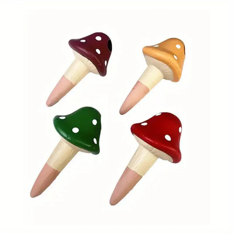 Carvallo Terracotta Bewässerungsspikes | Automatisk växtbevattning | 4-pack | Färgglad svampdesign