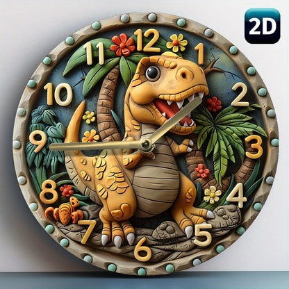 DinoTime - Lekfull Dinosaurie Väggklocka