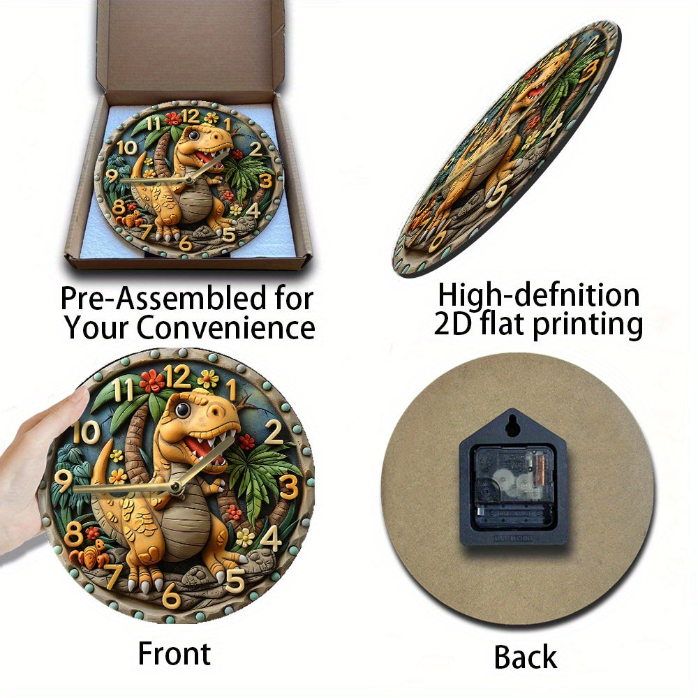 DinoTime - Lekfull Dinosaurie Väggklocka