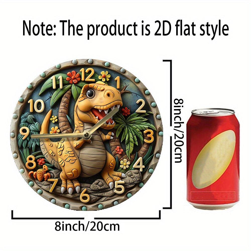 DinoTime - Lekfull Dinosaurie Väggklocka