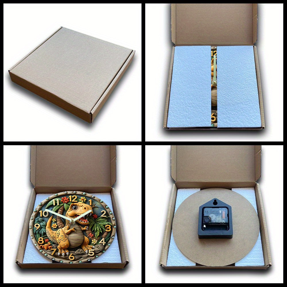 DinoTime - Lekfull Dinosaurie Väggklocka