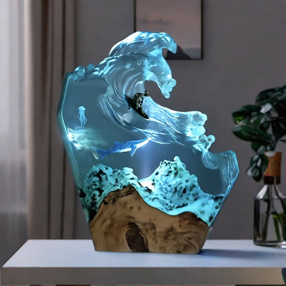 OceanGlow - Handgjord Harshampa med Valdesign