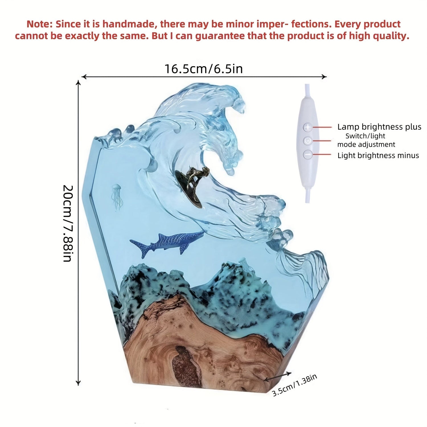 OceanGlow - Handgjord Harshampa med Valdesign