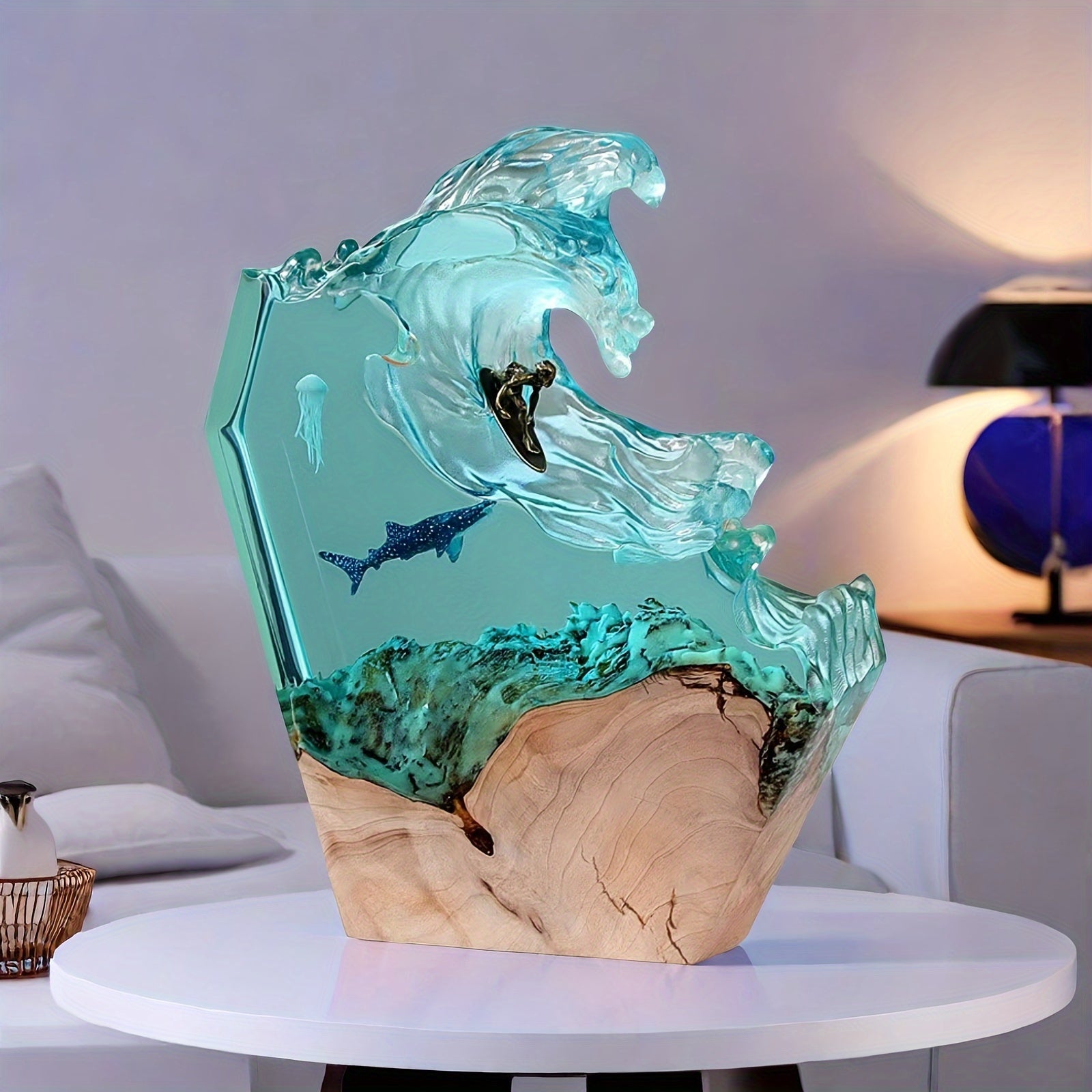 OceanGlow - Handgjord Harshampa med Valdesign