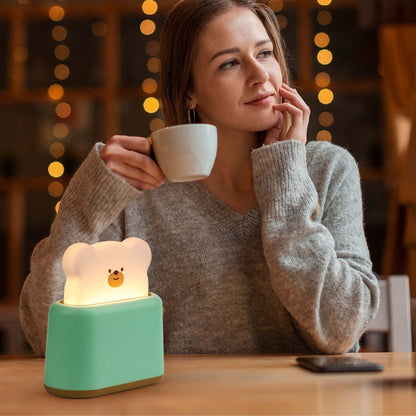 GlowSphere - Charmig Färgglad LED Nattlampa för Sängrumsinredning