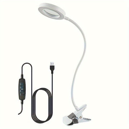 LED Förstoringsglaslampa med Klämma – Perfekt för Handsfree-arbete och Precision