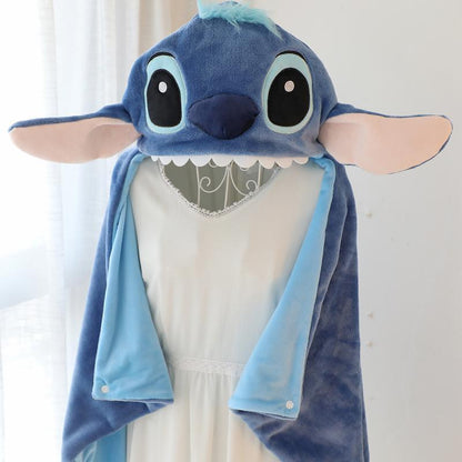 Disney Stitch Hoodie Filt – Varm och Söt för Sommargyllene Nätter eller Högtider