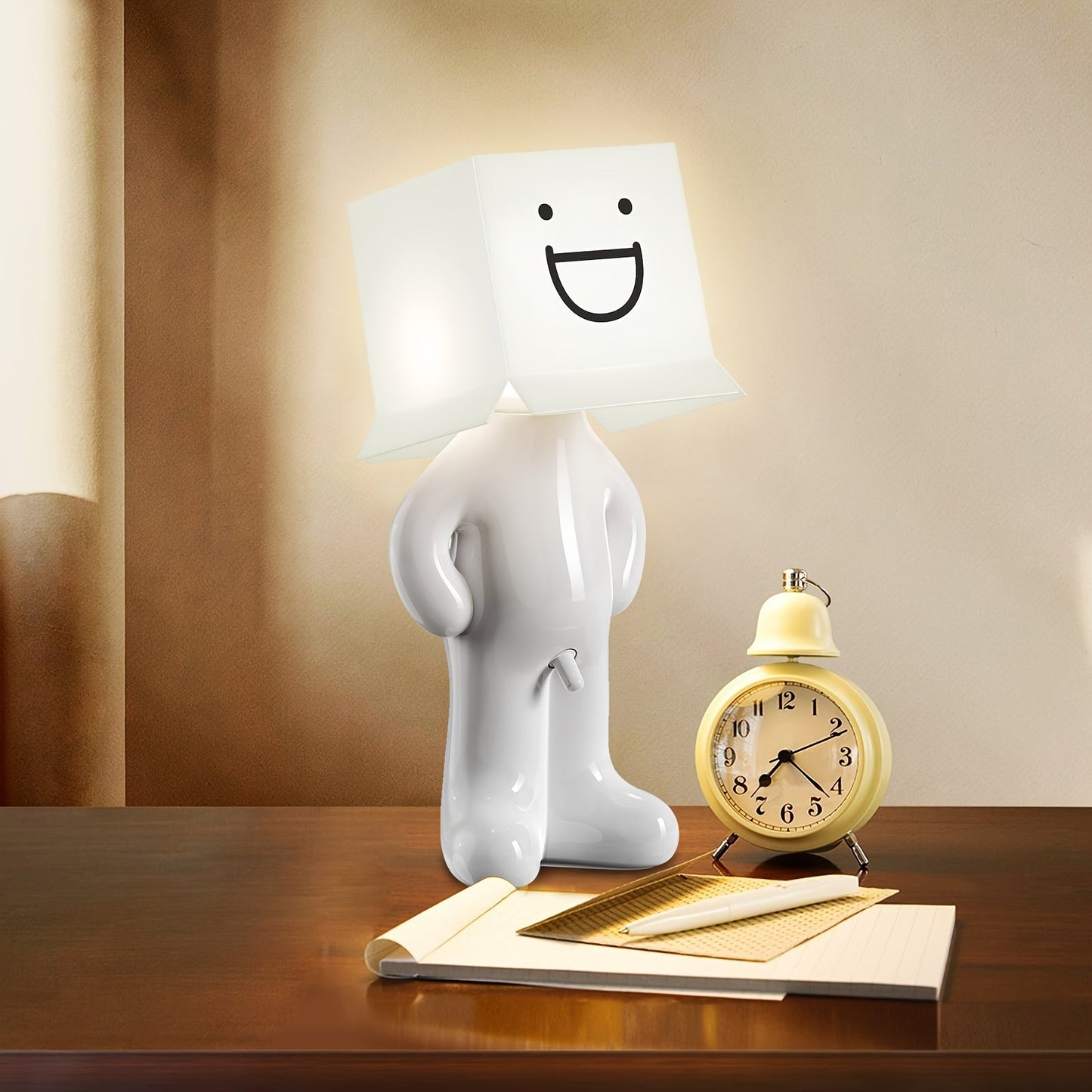 CartoonGlow - USB-driven tecknad bordslampa med LED-ljus och tryckknappskontroll