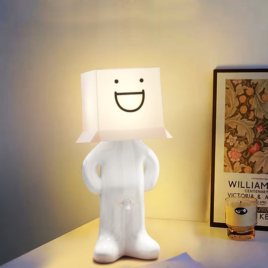 CartoonGlow - USB-driven tecknad bordslampa med LED-ljus och tryckknappskontroll