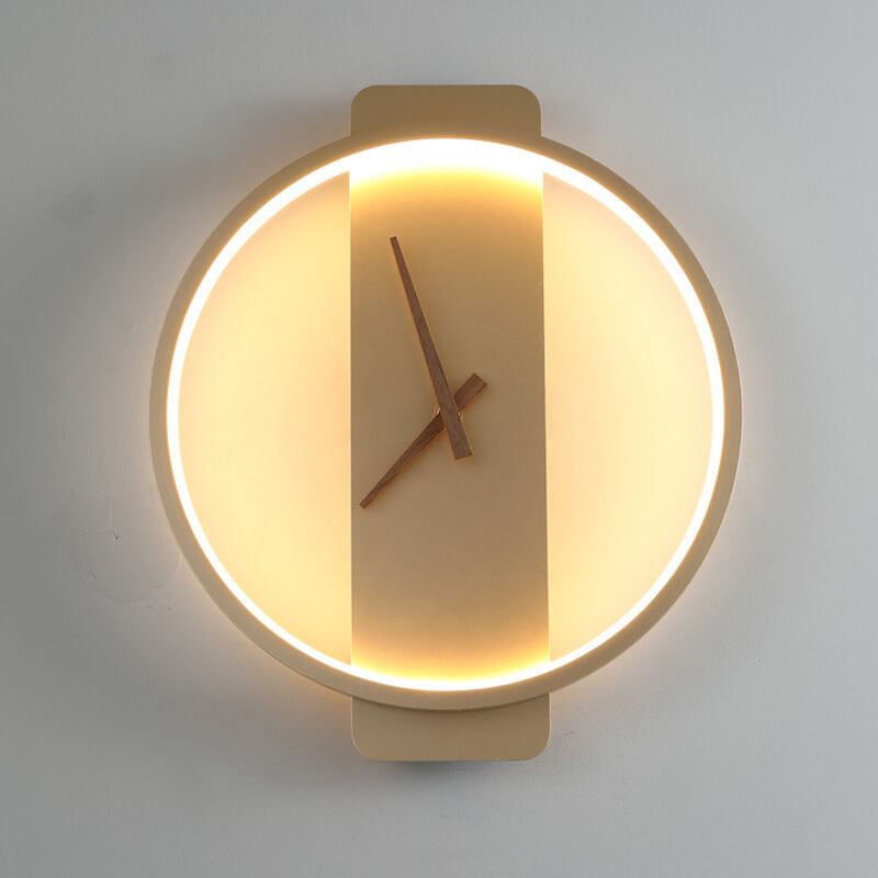 Modern, minimalistisk, klockformad LED-vägglampa med 1 ljus