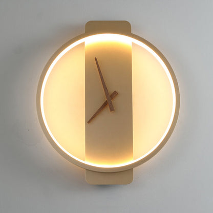 Modern, minimalistisk, klockformad LED-vägglampa med 1 ljus