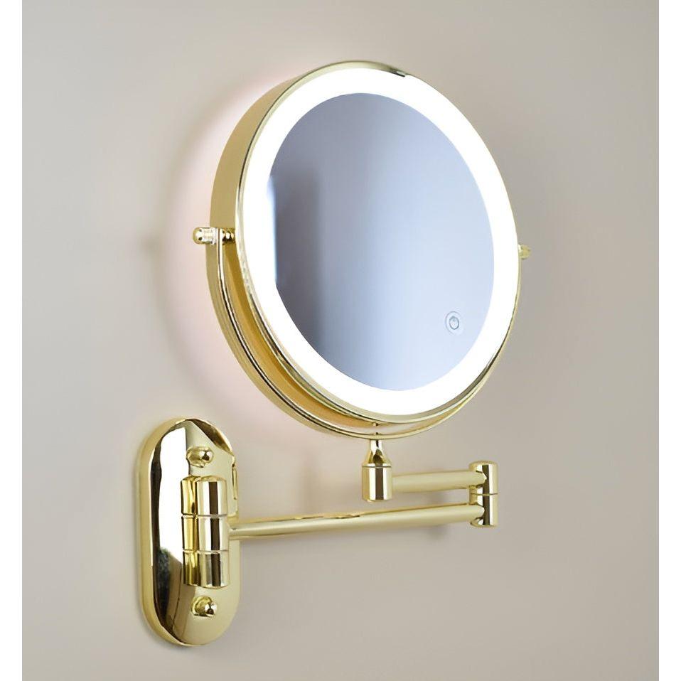 GlamGlow Mirror - Återuppladdningsbar, hopfällbar förstoring-LED-makeup-spegel