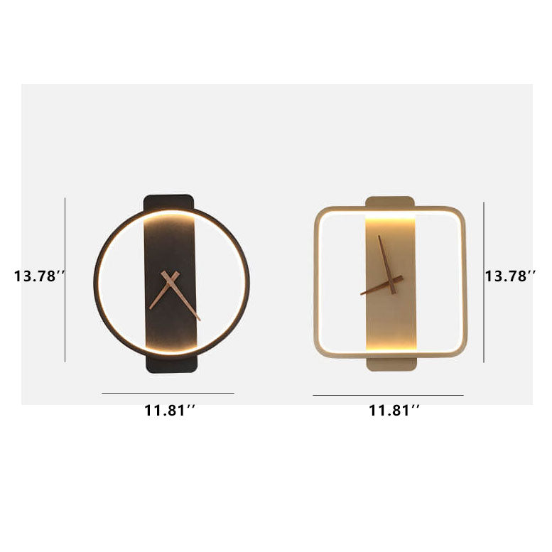 Modern, minimalistisk, klockformad LED-vägglampa med 1 ljus