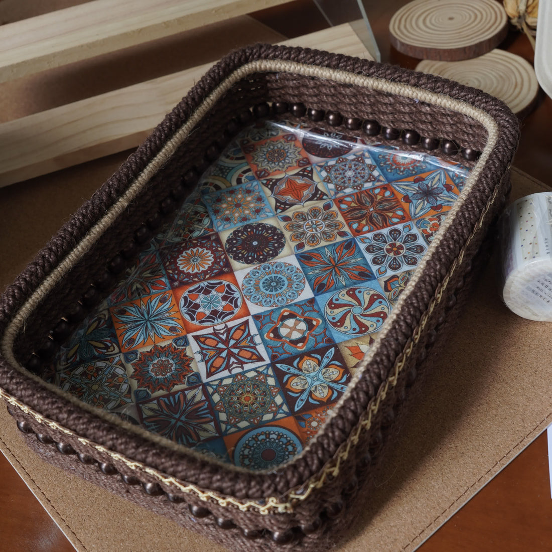 Farmhouse Handgjord Hampaförvaringskorg