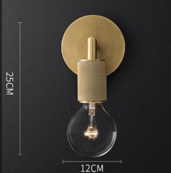 Vägglampa mässing metall dubbel glödlampa sconce