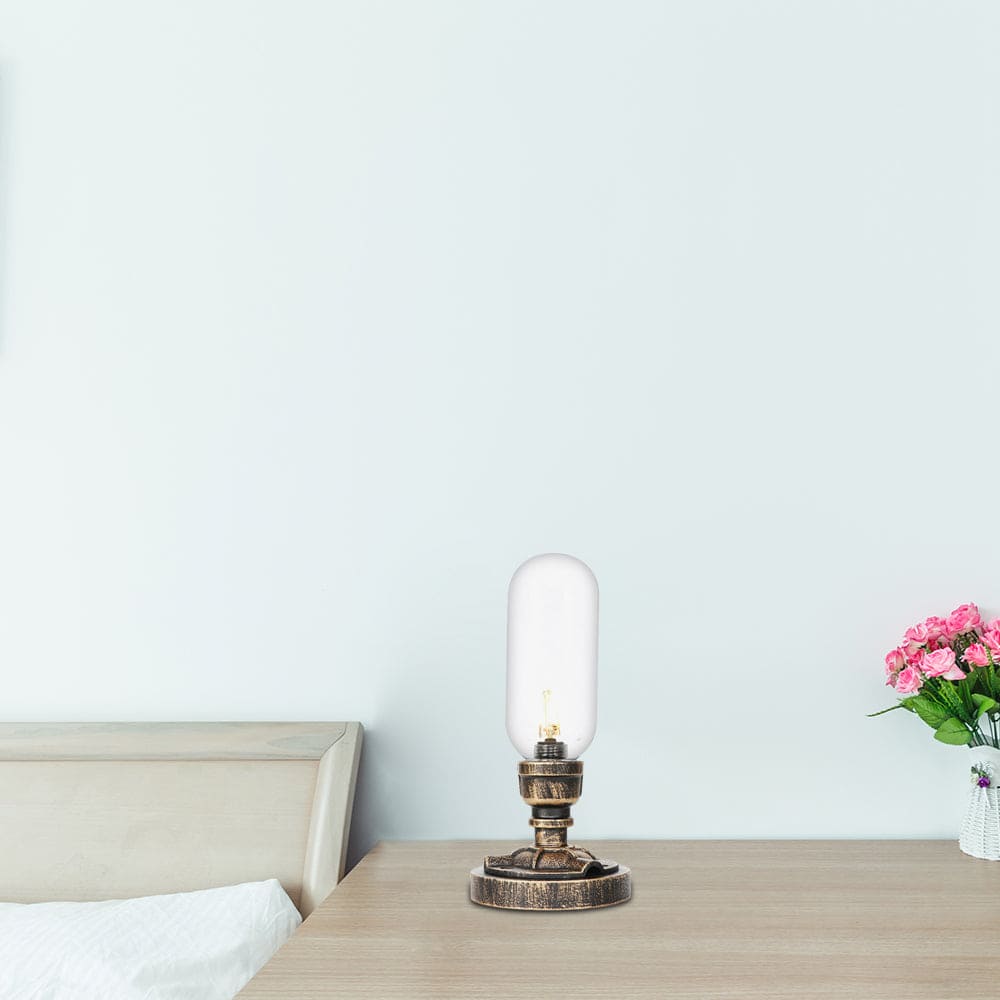 RoboGlow - Modern Bordslampa med Industriell Design och Metallrör