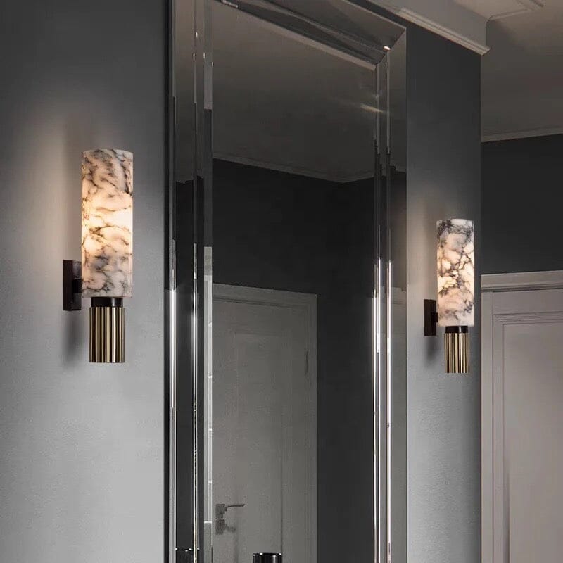 Lyxig marmorvägglampa – Elegant design med LED-ljus för stiliga boendemiljöer