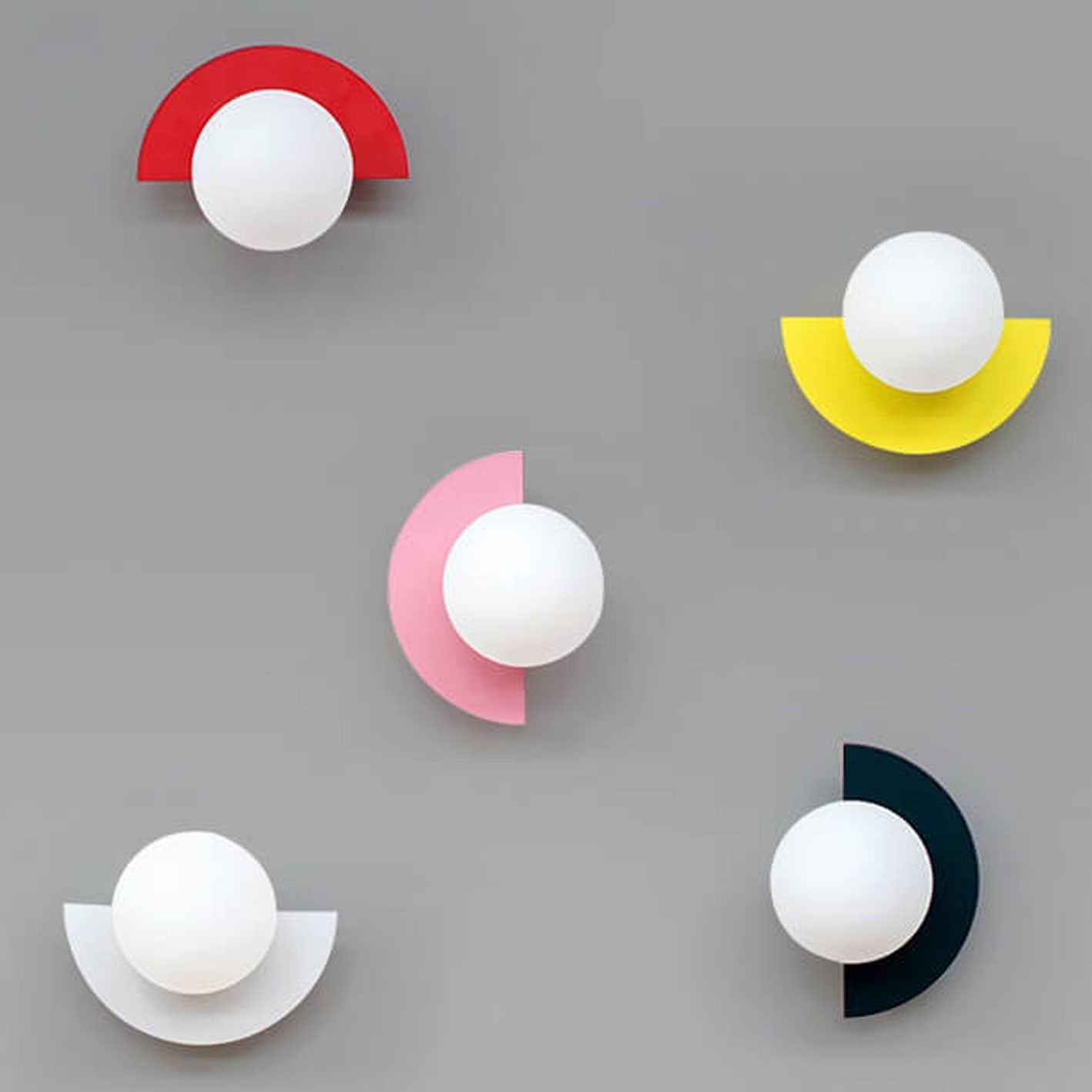 Glasglob Lampa Vägg med Färgglad Bas