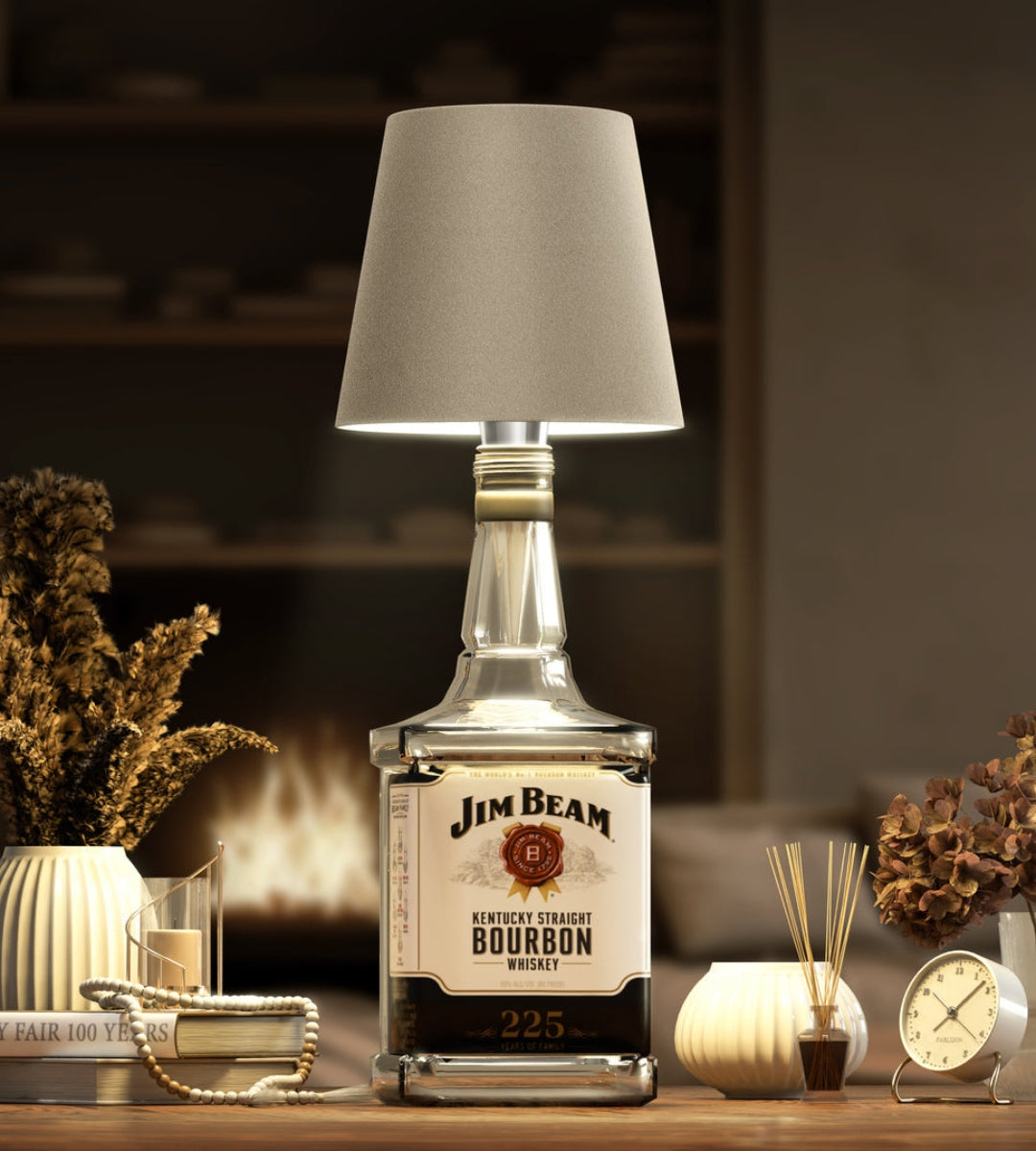 GlowCarafe – Konstnärlig flaskbordslampa