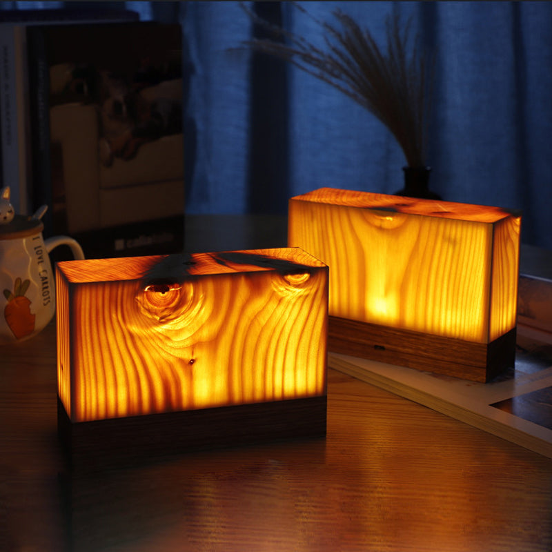 Houthart - Trådlampa med Ackumulator och Touch Control
