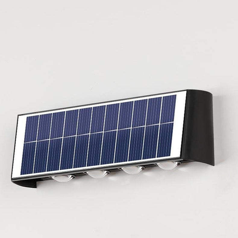 Carvallo Modern Solar-LED-Wall Light for Outdoor | Rectangular Design | IP56 Waterproof | Various Sizes &amp; Light Intensities