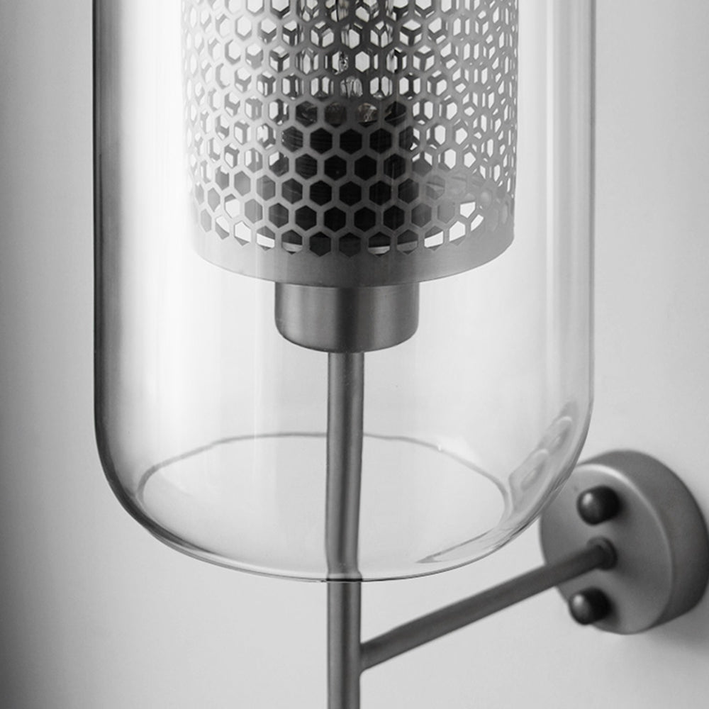 Oneal Industriell LED Vägglampa - Silver/Guld - Inomhus - Metall/Glas