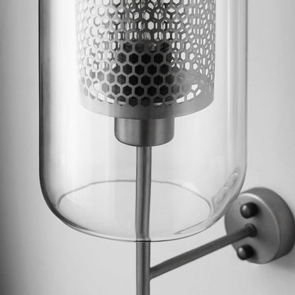 Oneal Industriell LED Vägglampa - Silver/Guld - Inomhus - Metall/Glas