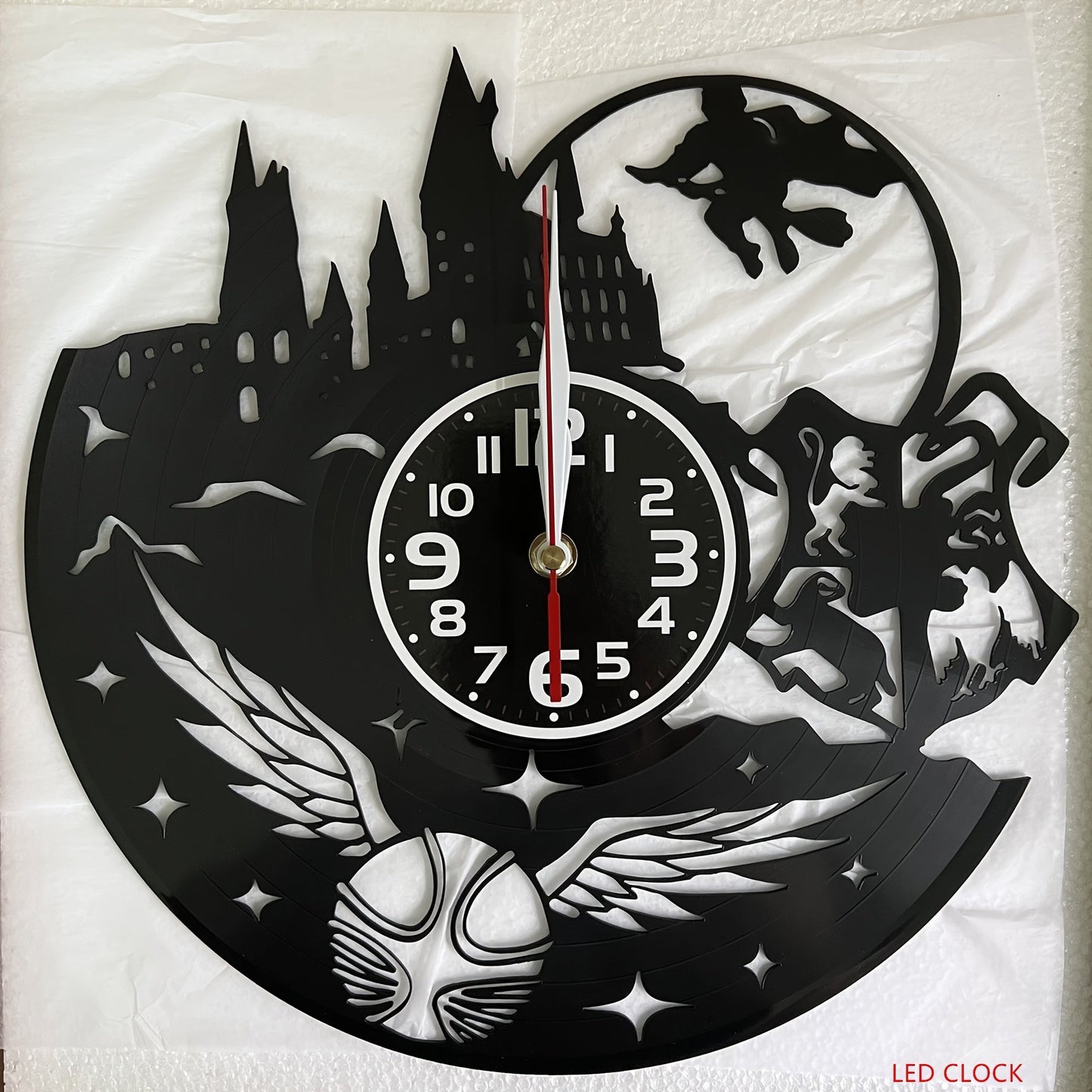 Stille LED Vinylskivor Väggklocka - Perfekt För Vardagsrum, Sovrum, Kök & Kontorsdekoration | Idealisk Gåva För Födelsedag, Mors Dag & Halloween