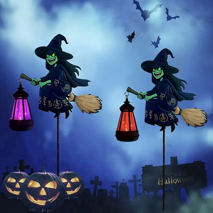 Halloween Solär Häxljus – LED Hänglampa för skrämmande trädgårdsdekoration