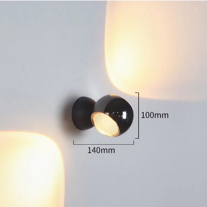FlexBright – 180° Svängbar LED Vägglampa i Modernt Design