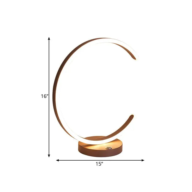 Carvallo - Metallisk Nattlampa i Form av C