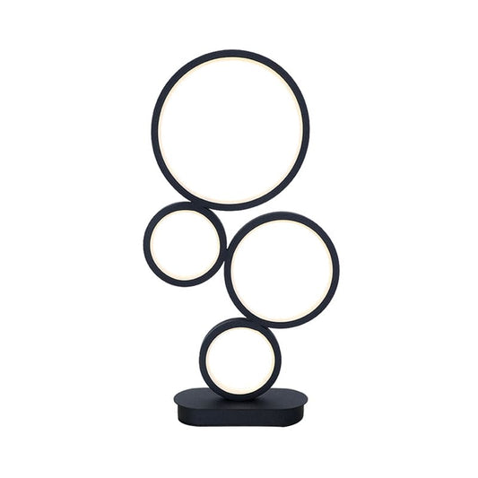 NinaLight - Stapladad Bordslampa med Cirkelformad Fot