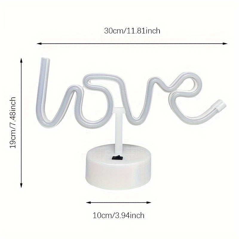 NeonLiefde - LED Neon Bordslampa för Sovrum och Festdekoration