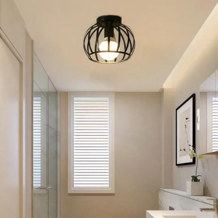 Modern Loft-style taklampa med öppen burdesign