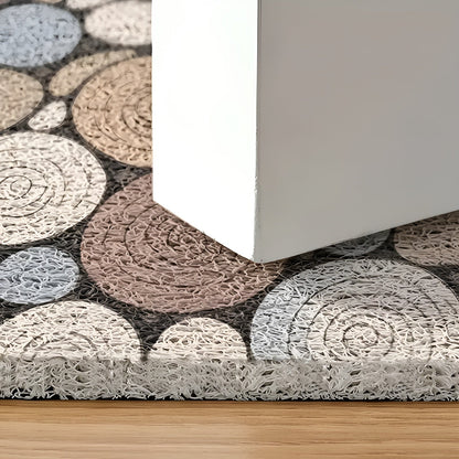 Dörrmatta med trä- och grusmönster – Halkfri &amp; Lättskött | För inomhus- och utomhusbruk