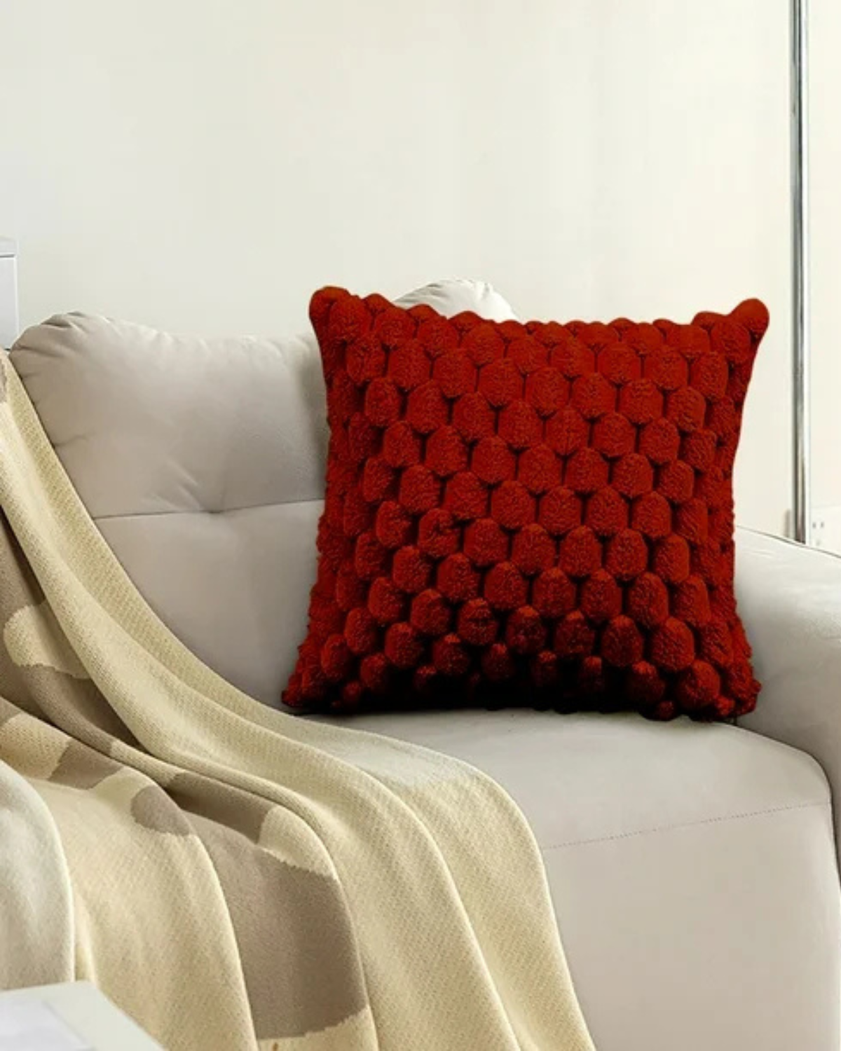 Carvallo – Lyxig Plysch Dekorativ Kudde med Lush Textur för Elegant Komfort