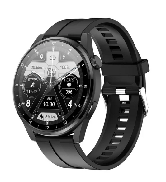 Vattentålig herr Bluetooth-smartklocka med EKG, PPG, hjärtats hastighet och syremätare