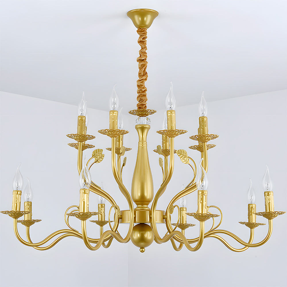 Flemish Style Farmhouse Chandelier | Rustic Iron | Vintage Pendant Fixture | 6/12/16 Lights | Brick by Brick