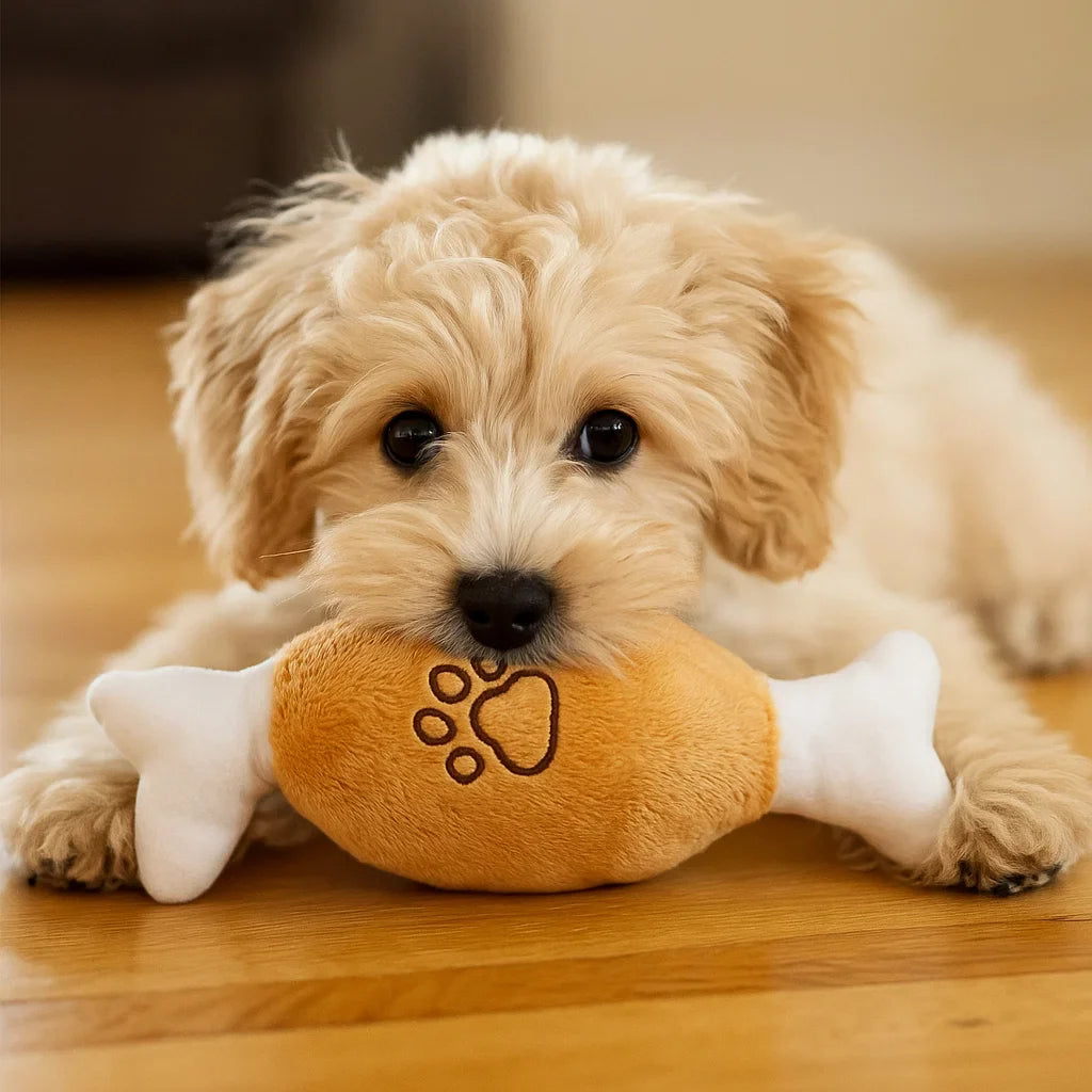 Hundleksak Pluffig Squeaky Tuggedyr