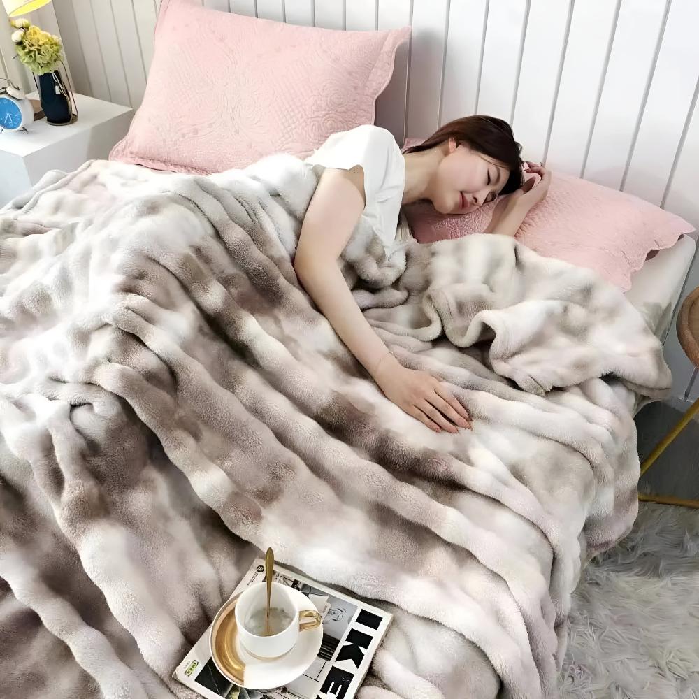 Ripple Tie-Dye Fusk Päls Filt