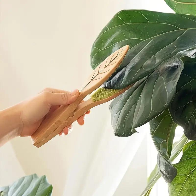 Carvallo Träbladrenare | Mild växtvård utan elektricitet | Ergonomisk & miljövänlig | För inomhus- & utomhusväxter