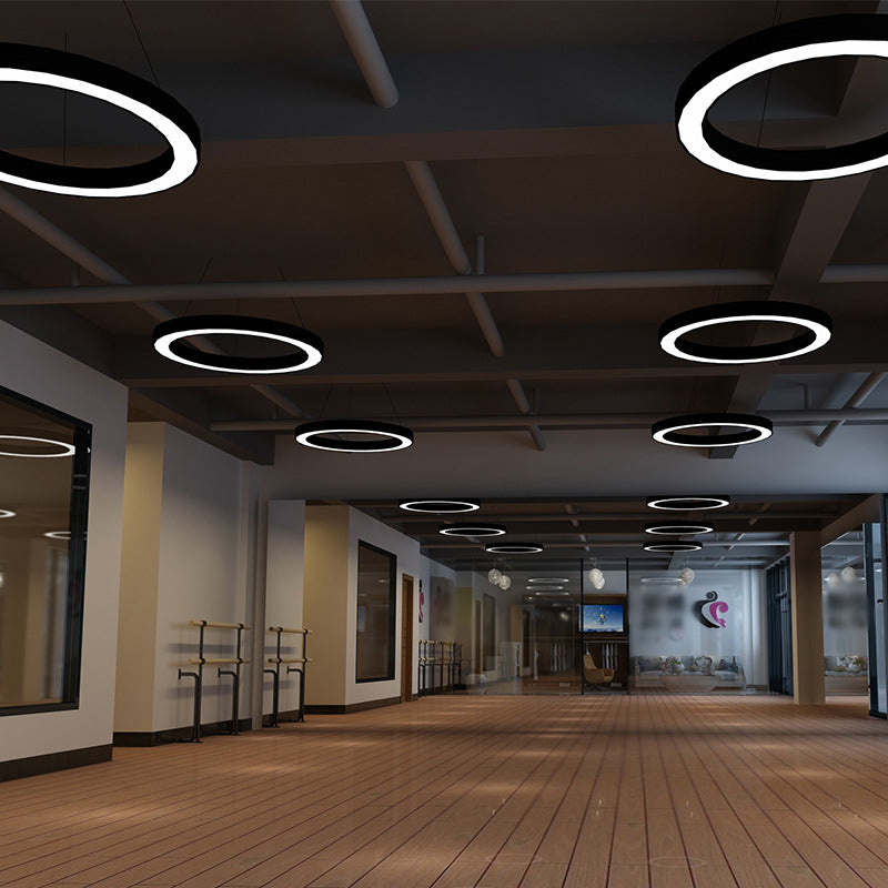 LED Hänglampa Set Minimalistisk Akryl Kontors Hänglampa i Svart